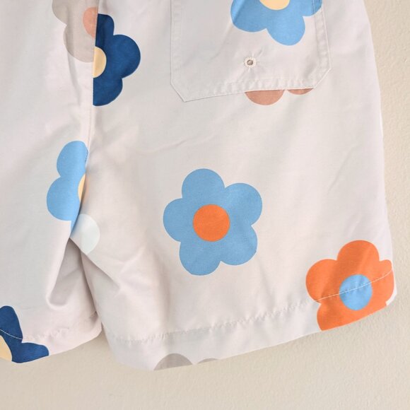 Men's PacSun Light Gray Daisy‎ Print Swim Trunks 6" Inseam Size L Relaxed - Picture 13 of 15